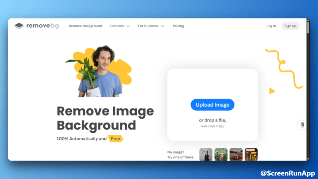 Remove background with remove.bg